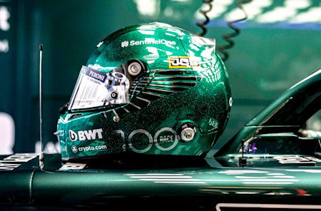 Lance celebrated his 100th Grand Prix with a special-edition crash helmet designed by Mark Antar