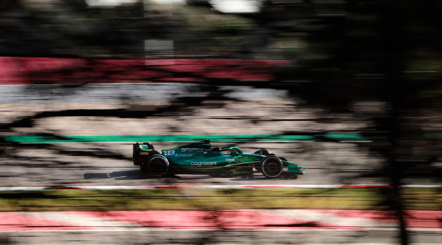 Lance Stroll in the AMR22