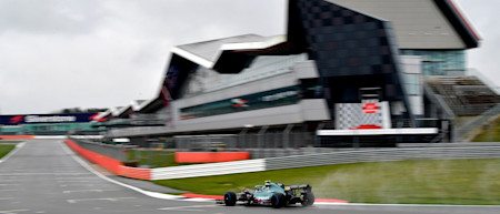 The team makes history as the AMR21 takes to the track for the first time in a Silverstone filming day