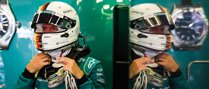 Sebastian gets ready for qualifying