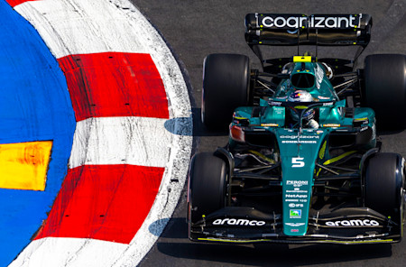 Sebastian got the team's weekend under way with a run on the Hard tyre in Free Practice One.