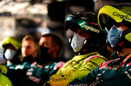 The team supports Lance and Sebastian from the garage