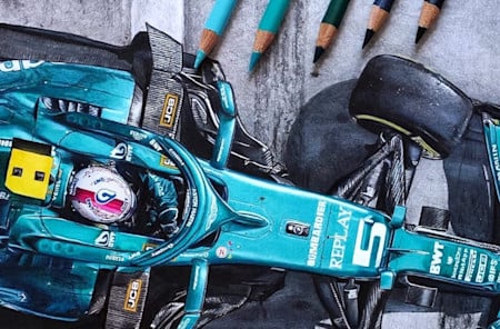 Veronika's artwork of Sebastian's AMR21
