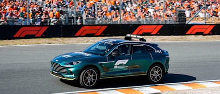 The Aston Martin DBX Medical Car takes to the Zandvoort circuit