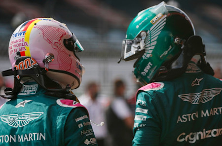 Lance and Sebastian catch up after the Grand Prix