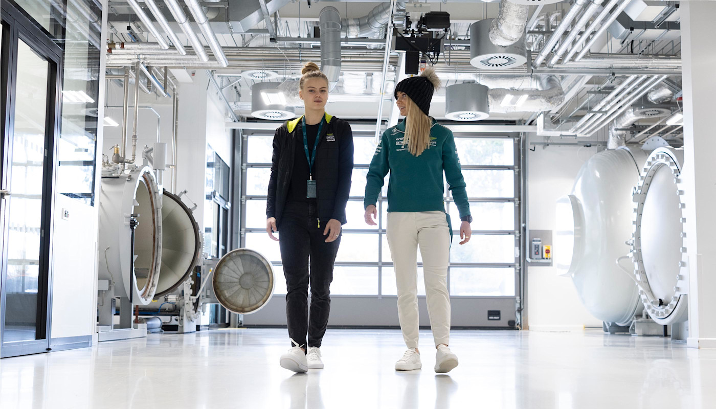 Tina with Jessica in campus 2