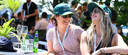 Guests take in and enjoy the atmosphere at the I / AM GBR member event at Silverstone 