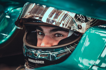 Lance prepares to head out on track
