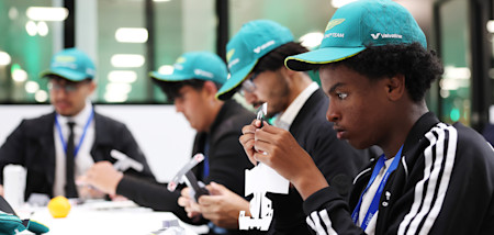 School pupils took part in STEM and careers workshops hosted by us and our partners Cognizant and Citi, as well as F1 in Schools. One of the many engaging sessions was a 'build your own' model F1 car challenge.