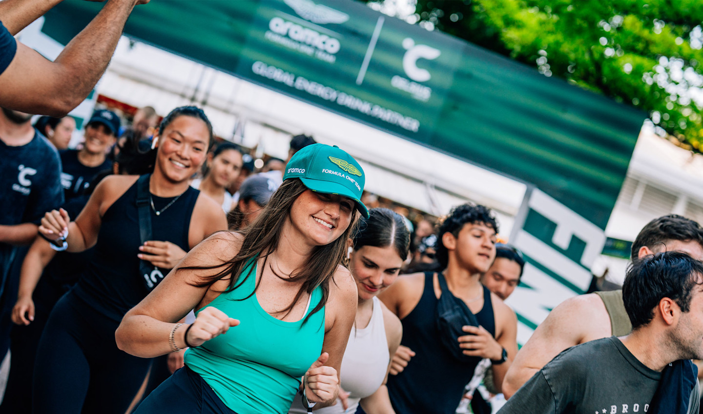 Celsius run club header homepage