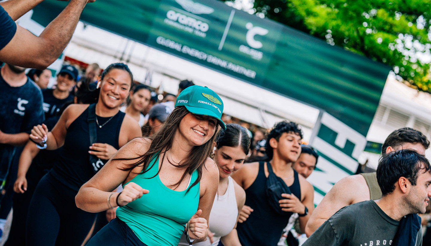 Celsius run club header homepage