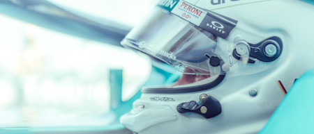 Sebastian gets in the zone during practice 