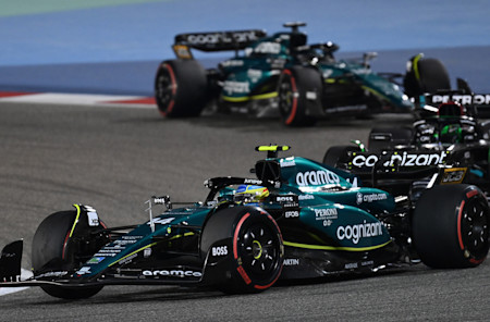 Battling through. Fernando and Lance made plenty of moves on-track, including against Mercedes and Ferrari.