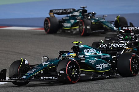 Battling through. Fernando and Lance made plenty of moves on-track, including against Mercedes and Ferrari.