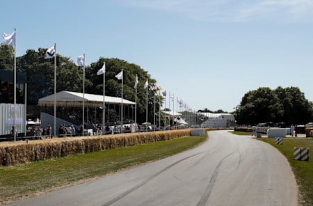 All quiet at Goodwood before the demonstrations get underway