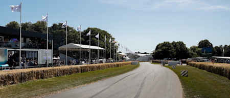 All quiet at Goodwood before the demonstrations get underway