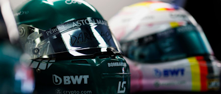 Lance and Sebastian's crash helmets