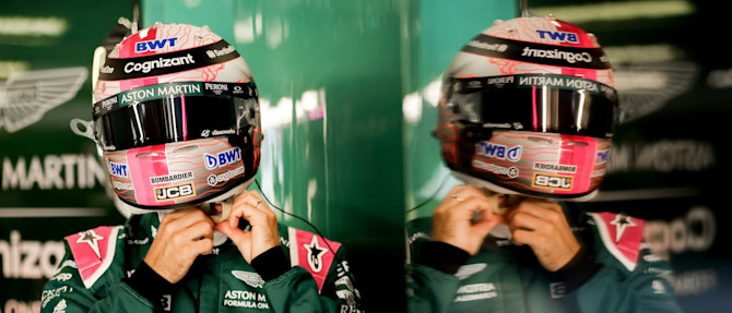 Sebastian prepares to get into the AMR21