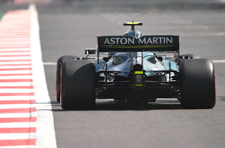 Beginning a lap at the Mexico Grand Prix circuit