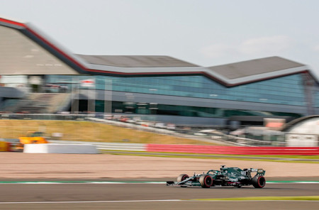 Lance powers past the Silverstone wing