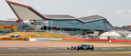 Lance powers past the Silverstone wing