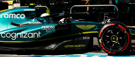 Sebastian heads out onto the circuit at the start of qualifying.