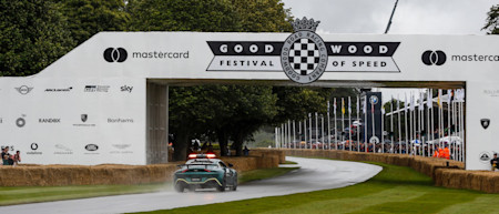 The Vantage Safety Car gets up to speed in wet conditions