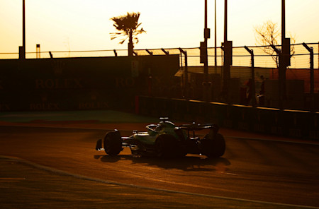 The sun begins to set as FP1 heads towards its conclusion