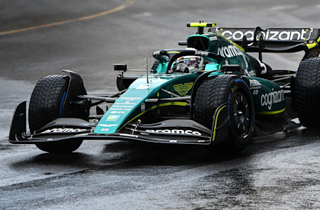Sebastian starts on Wet tyres for the early laps of the Monaco GP