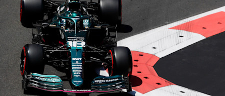 Lance in qualifying for the Azerbaijan Grand Prix