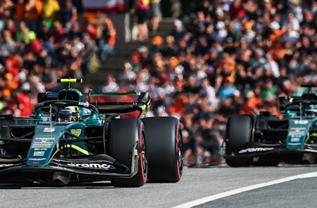 In the early stages of the Sprint, Sebastian and Lance found themselves close to each other.