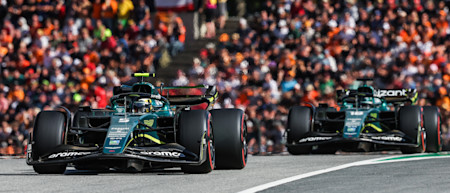 In the early stages of the Sprint, Sebastian and Lance found themselves close to each other.