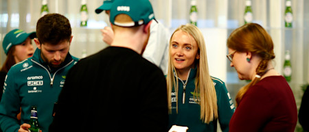 AMF1 driver ambassador Jessica Hawkins spent time with fans at the I / AM Event.