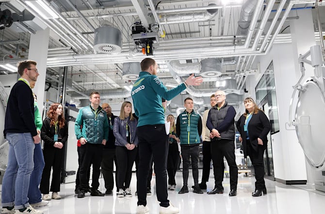 As we launched our AMR24 car, I / AM members embarked on a behind-the-scenes tour of our state-of-the-art AMRTC home