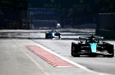 Sebastian pulls away from Fernando Alonso as the race heats up