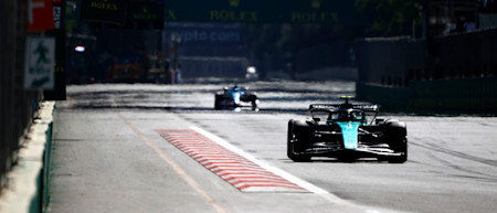 Sebastian pulls away from Fernando Alonso as the race heats up