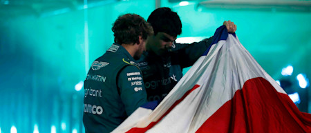 Sneak peek: Lance and Sebastian look under the covers ahead of the AMR22's launch