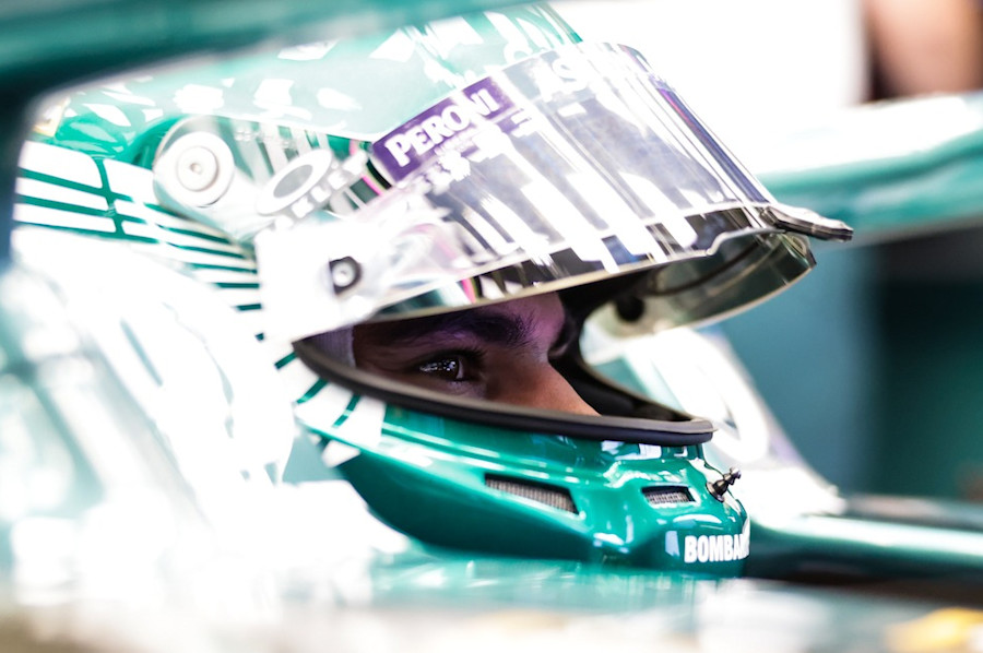 Lance Stroll prepares to head out for practice at Monza