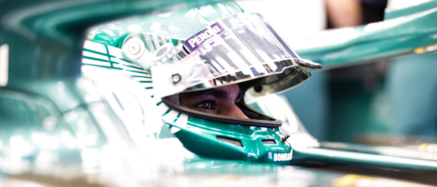 Lance Stroll prepares to head out for practice at Monza