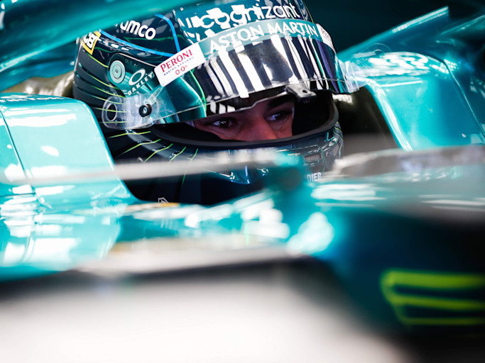 Lance Stroll in the AMR22
