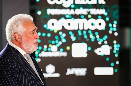 Executive Chairman Lawrence Stroll took to the stage to begin the launch event.