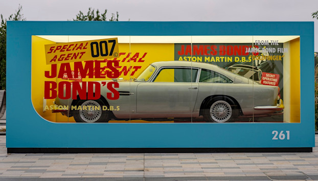A full-size replica of the original 1965 Corgi DB5 model