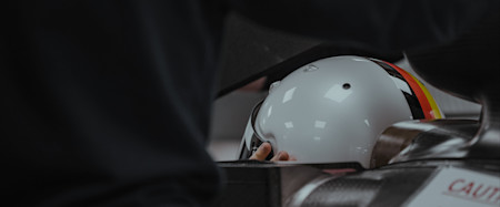 Sebastian Vettel undergoes his seat fitting