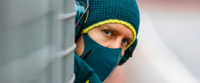 Sebastian watches on at Silverstone