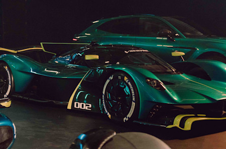 The AMR22 is joined on the stage by the Aston Martin DBX707 and the Aston Martin Valkyrie AMR Pro