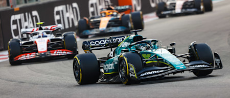 As has often been the case this season, Lance started brilliantly and passed Mick Schumacher and Daniel Ricciardo early on.