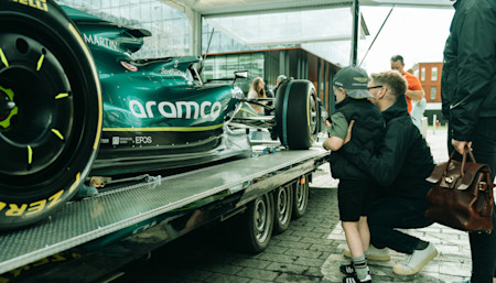 Close enough to touch an F1 car. Our visit to Royal Manchester Children's Hospital was a very special 'pitstop' on our tour of the country.