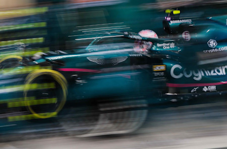 Sebastian makes his only pitstop of the race
