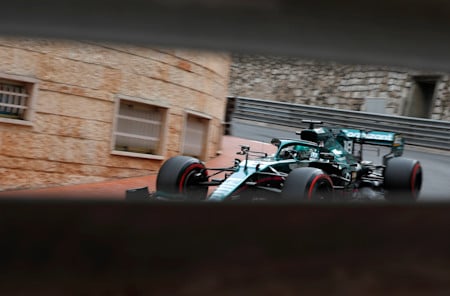Through the eye of the needle: Lance during practice in Monaco
