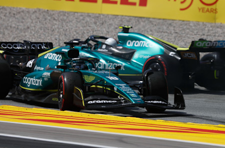 But Lance's race was effectively ended when Pierre Gasly tipped him into a spin